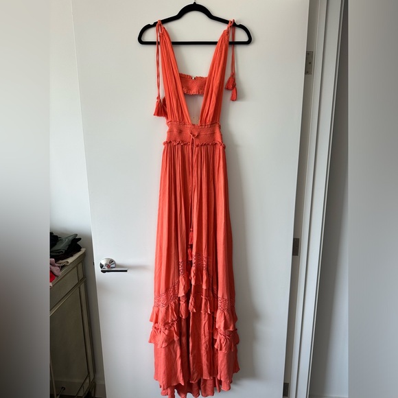 Free People Santa Maria Maxi Dress in Coral - Picture 2 of 4